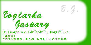 boglarka gaspary business card